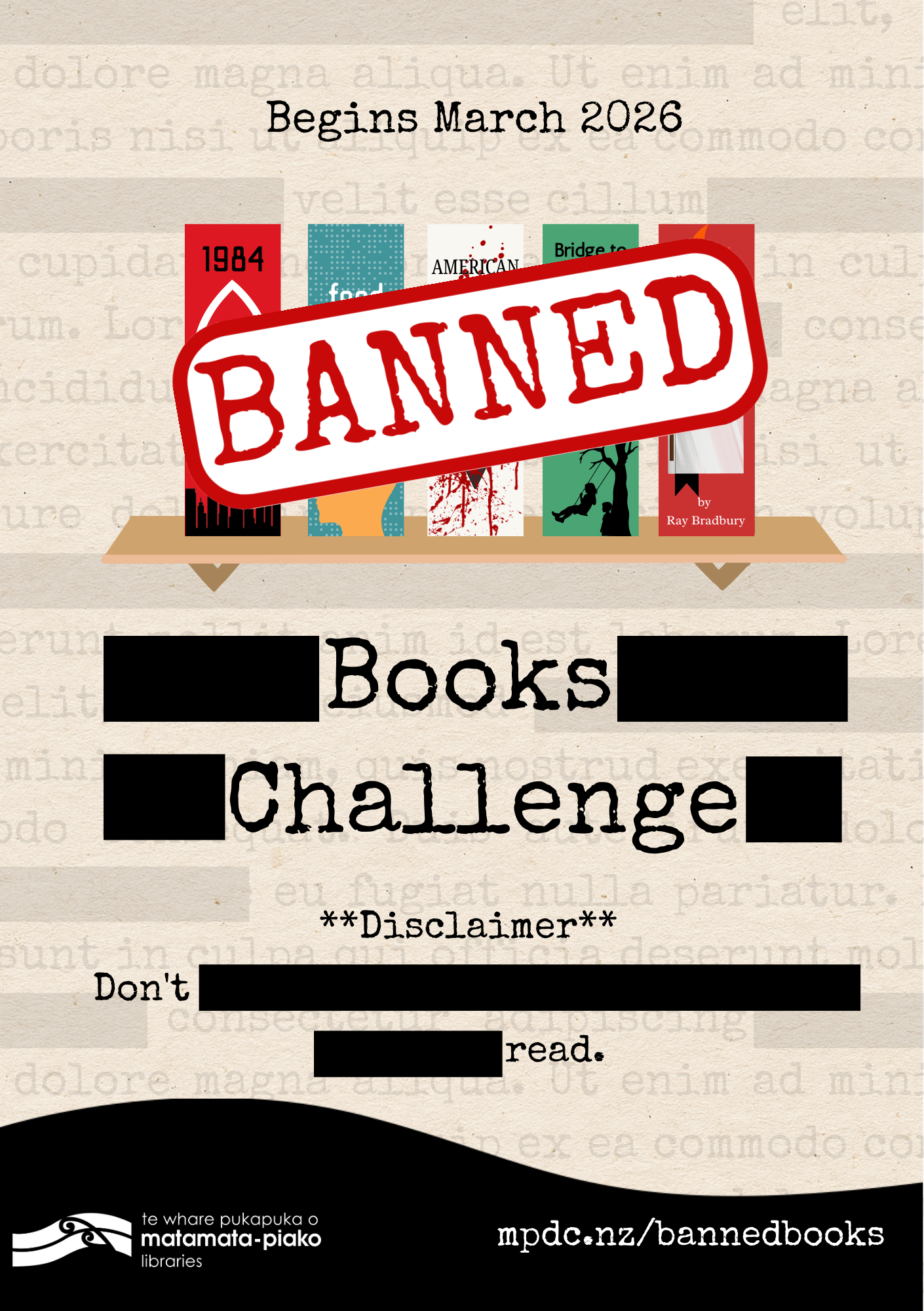 banned books reading challenge library
