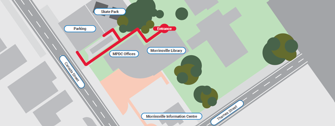 new entrance guidelines for morrinsville library during refurbishments